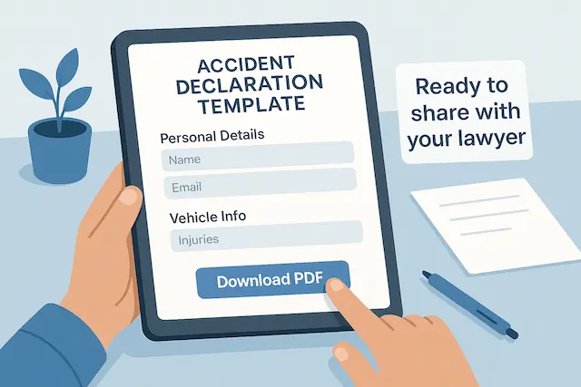 Plantilla Declaración de Accidente Descarga PDF Gratis
