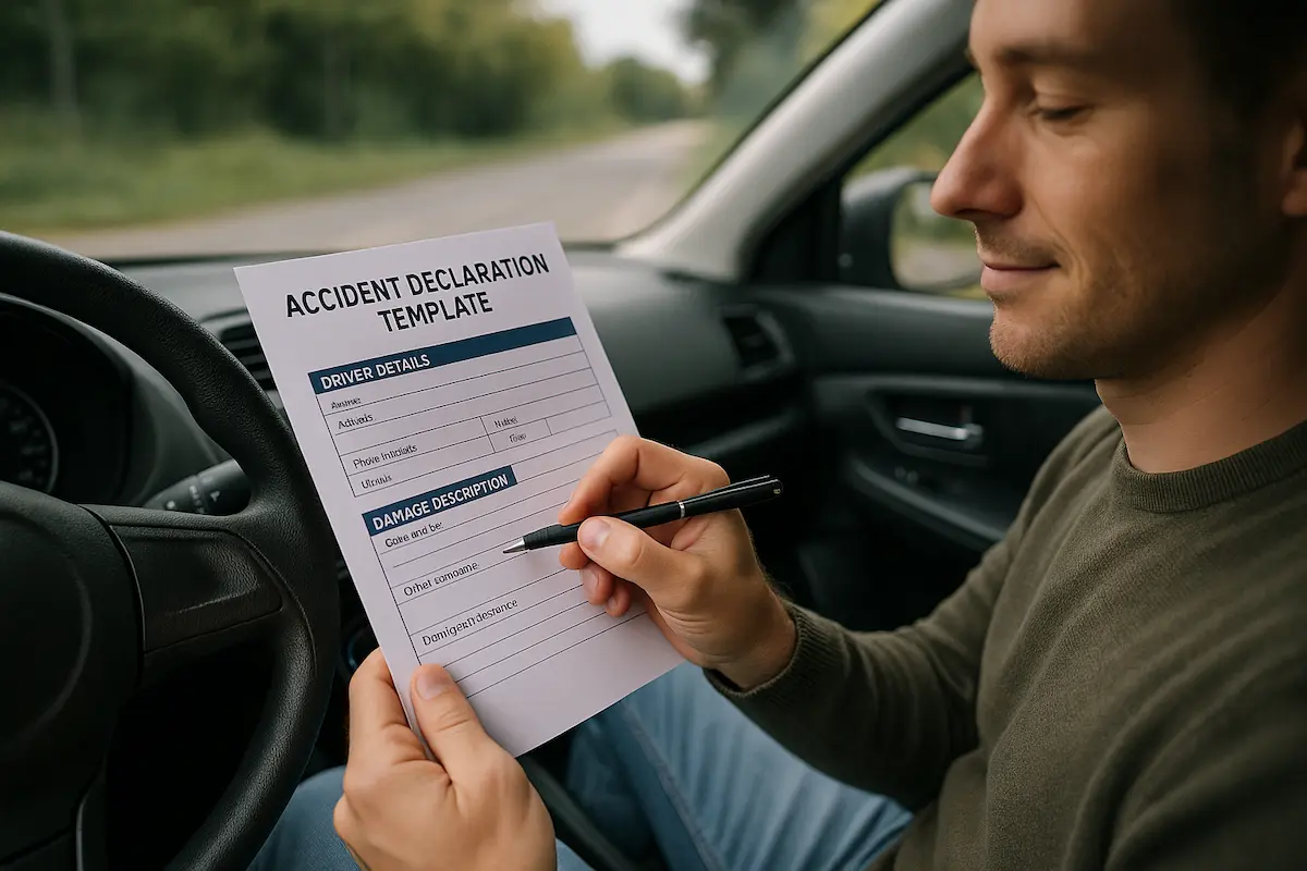 Plantilla Declaración de Accidente
